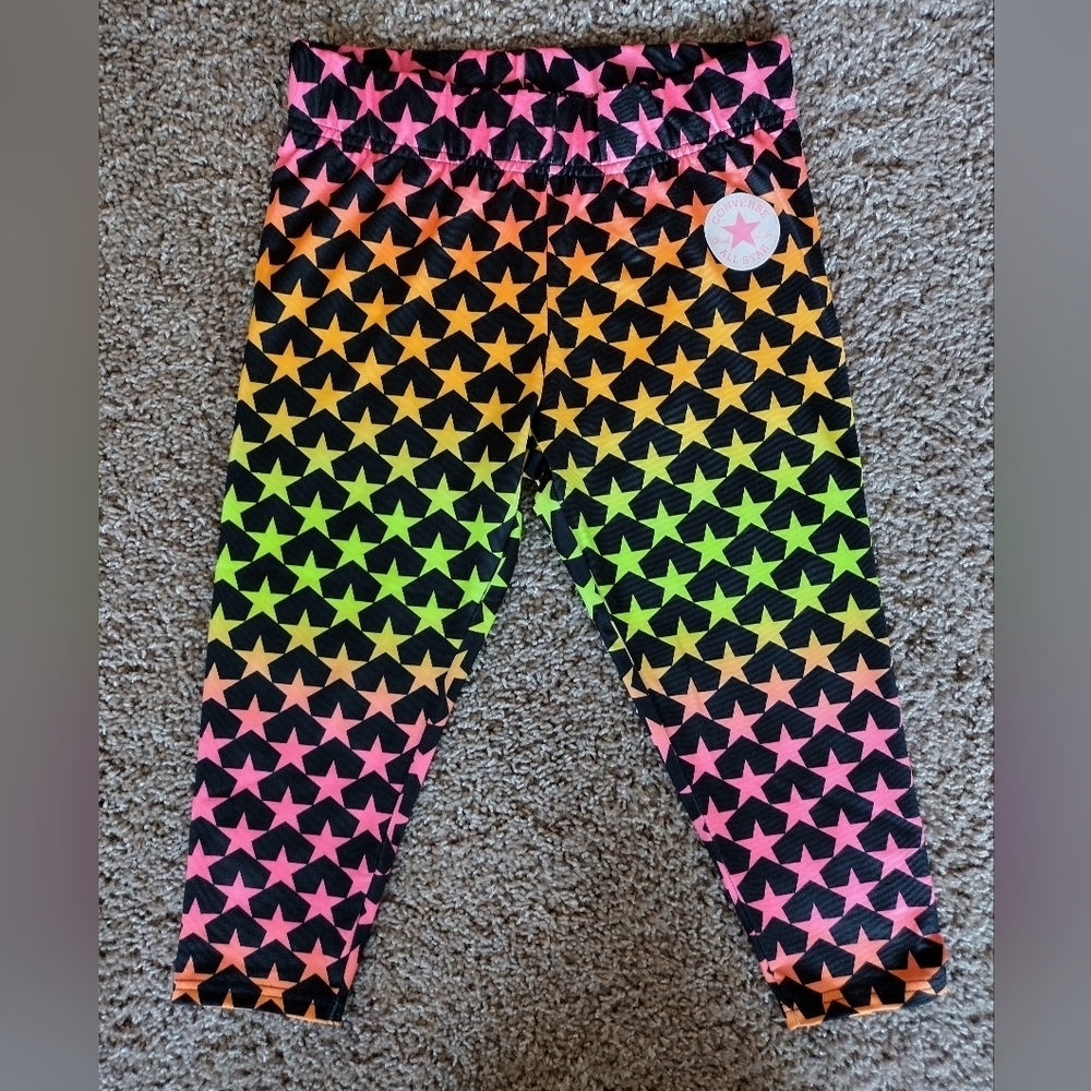 Converse Star Print Youth Leggings NWOT